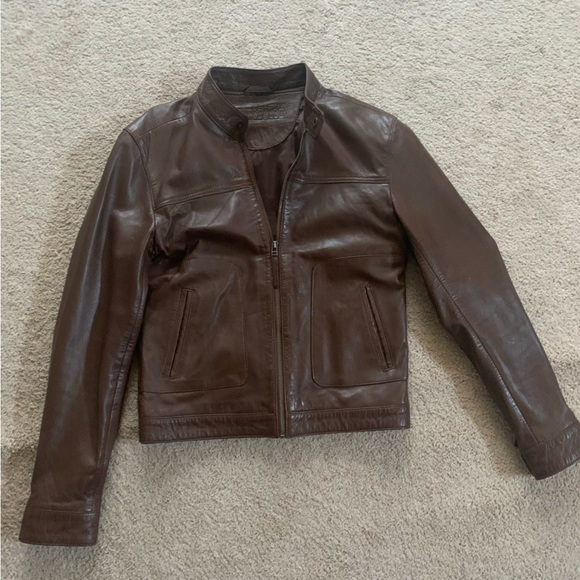 Brands Lock Brown Leather Jacket | Good Condition - Picture 1 of 3